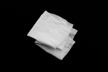 White tissues on black background - 655587028