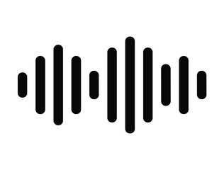 Sound wave silhouette vector art white background