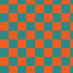 Collection of retro checkerboard backgrounds featuring vivid hues. A groovy and psychedelic chessboard pattern inspired by the 60s and 70s. Perfect for print templates, textiles, or as a vector wallpa