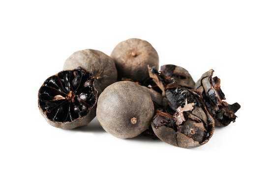 black dry persian lime loomi amani isolated on white background. black dry persian lime loomi amani isolated. group of black dry persian lime loomi amani isolated