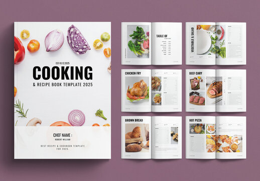 Cooking and Recipe Book Cookbook Template