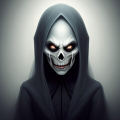 Atmospheric portrait of a sinister scary ghostly apparition.  Generative AI