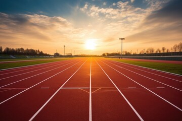 start line of a running track, without any people