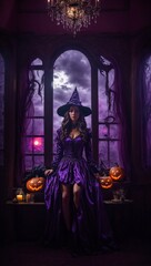 Stunning Purple Witch Photography to Add a Spooky Touch to Your Halloween Celebrations