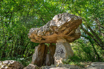 dolmen of Cap Del Pouech, commune of Mas-d'Azil, Ariège Pyrenees regional natural park, Arize...