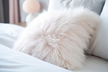 a soft, fluffy pillow on a clean bed
