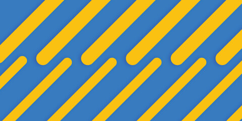 Abstract blue and yellow background with diagonal lines pattern banner vector file