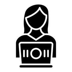 Female Blogger Icon Style