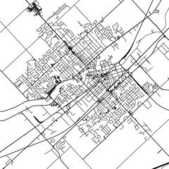 Square (1:1 aspect ratio) Vector city map of  Chatham Ontario in Canada on a white background.