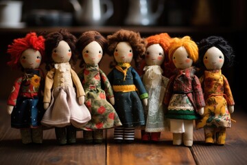 handmade dolls set to donate to children for christmas