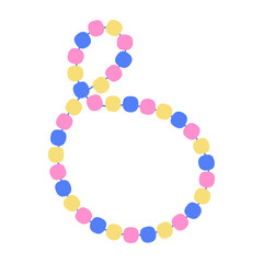 Beads 90s vector illustration