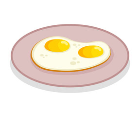 Fried eggs vector illustration