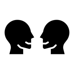 Face to Face Contact Icon Style