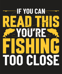 Fototapeta premium Funny Fishing Tshirt Design & Mug