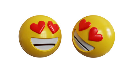 3D Emoji Icons - Fall in Love