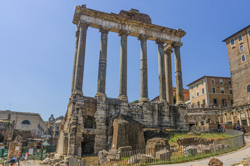 Obraz premium Temple of Saturn in the Roman Forum