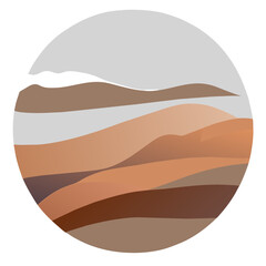 landscape with mountains and sea