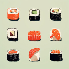 Sushi poster design