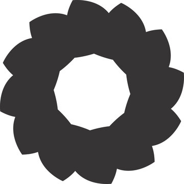 abstract round flower icon
