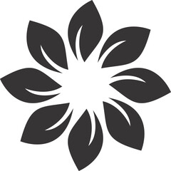 abstract round flat flower icon