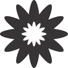 abstract round flat flower icon
