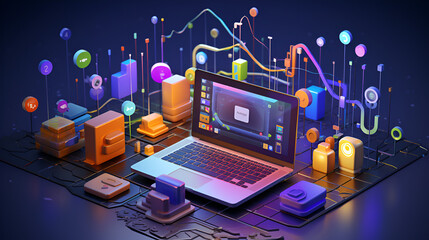 network connection concept data visualization