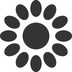 abstract round flat flower icon