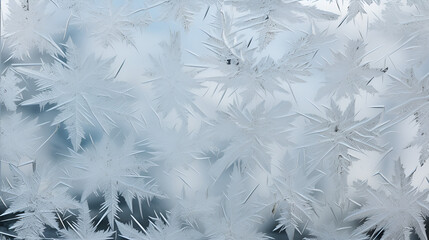 frozen window pattern abstract design in winter