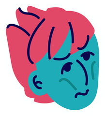 Blue Skin Cartoon Character
