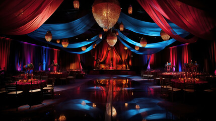 Indian Wedding Receptions with Modern and Traditional, Incorporate Bright Colours - obrazy, fototapety, plakaty