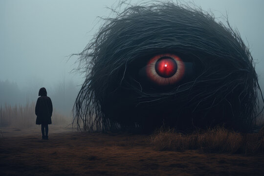 Scopophobia - fear of being watched - AI Generated