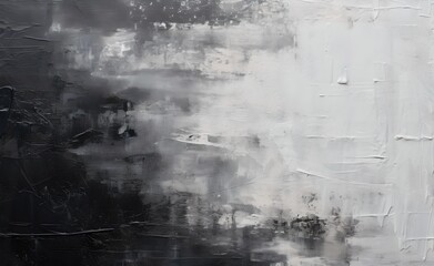 Naklejka premium Abstract rough black gray dark colored art painting texture with oil brushstroke. 