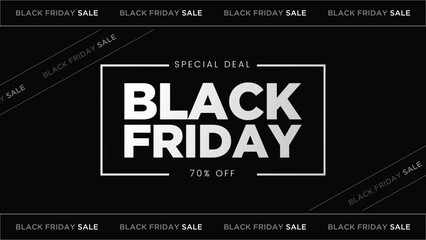 Sleek and Modern Vector Black Friday Sale Banner Design 
