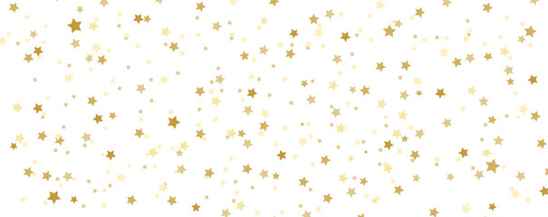 Gold stars. Confetti celebration, Falling golden abstract decoration for party, birthday celebrate, anniversary or event, festive. Festival decor.