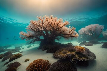 coral reef in sea
