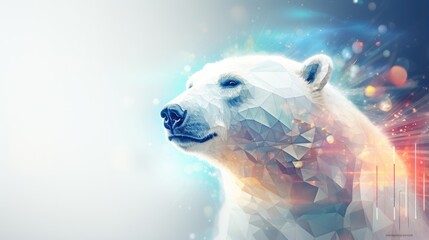 AI 3d image of the white bear - obrazy, fototapety, plakaty