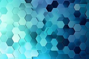 A vibrant blue abstract background with hexagonal shapes