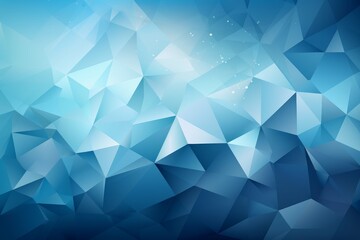 Obraz premium An artistic abstract background with vibrant blue colors and geometric triangular shapes