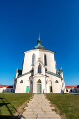 Pilgrimage church of Saint John of Nepomuk on Zelena Hora, green hill, monument UNESCO World...