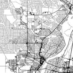 Fototapeta na wymiar 1:1 square aspect ratio vector road map of the city of Rio Rancho New Mexico in the United States of America with black roads on a white background.