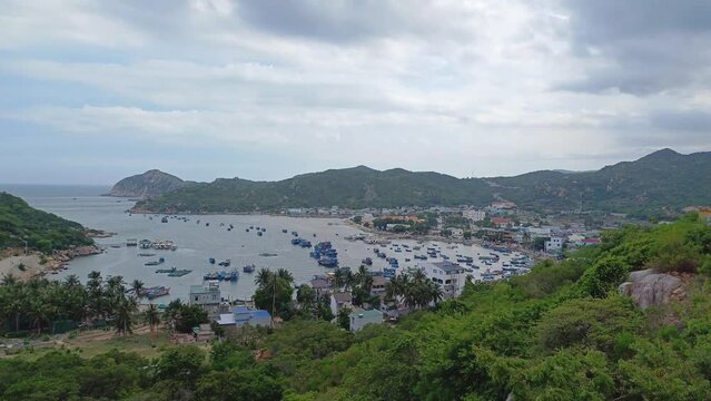 Beautiful landscape of Vinh Hy bay, Ninh Thuan province, Vietnam.