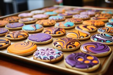 decorated halloween cookies ready for a baking contest