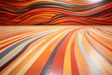 painted lines on an indoor basketball court