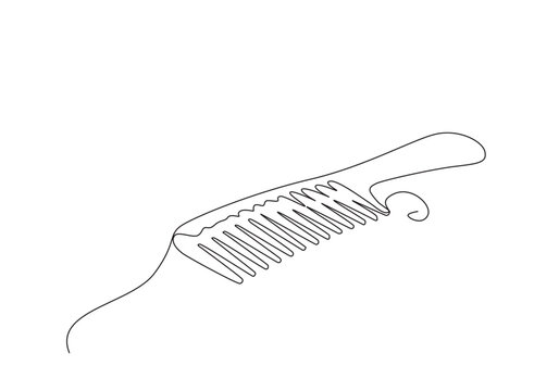 recommend clip art: Continuous Line Comb Icon, Monoline Barber Symbol, One Line Haircut Logo Silhouette, Hairbrush Sign