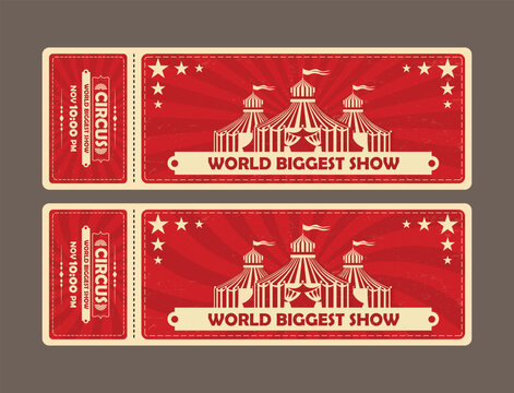 Circus tickets template stock vector. Illustration of carnival - 41697734