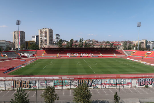 Novi Sad, Serbia 01.10.2023 Stadium of the football club Vojvodina