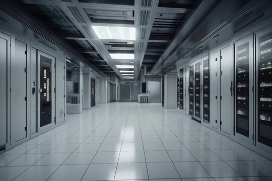 serverroom data centers stockphoto
created with Generative AI technology