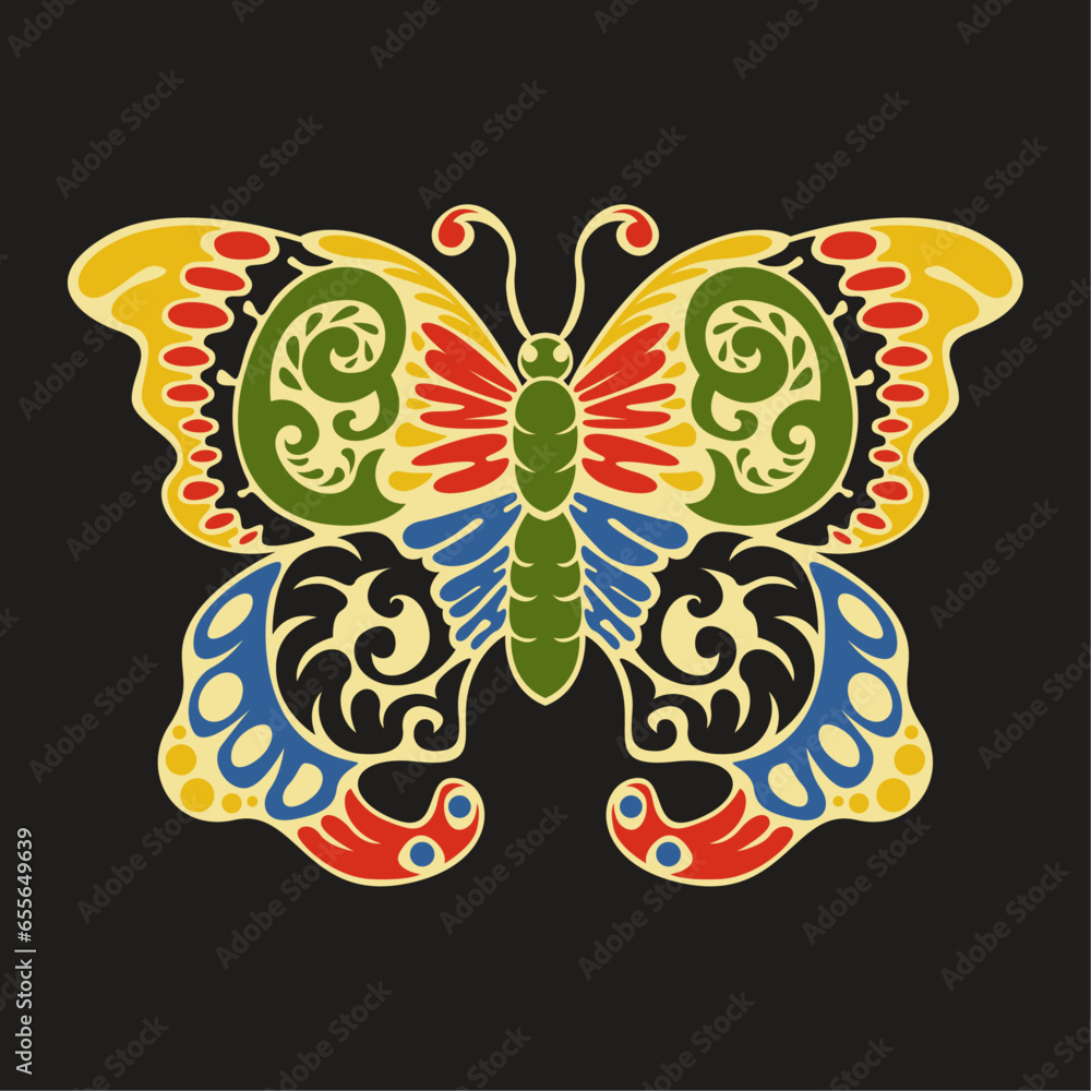 Wall mural Javanese butterfly icon vector image illustration