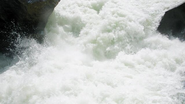 Raging Whitewater Rapids in Slow Motion