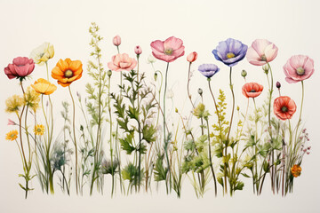 Fototapeta premium Blumen Wasserfarbe